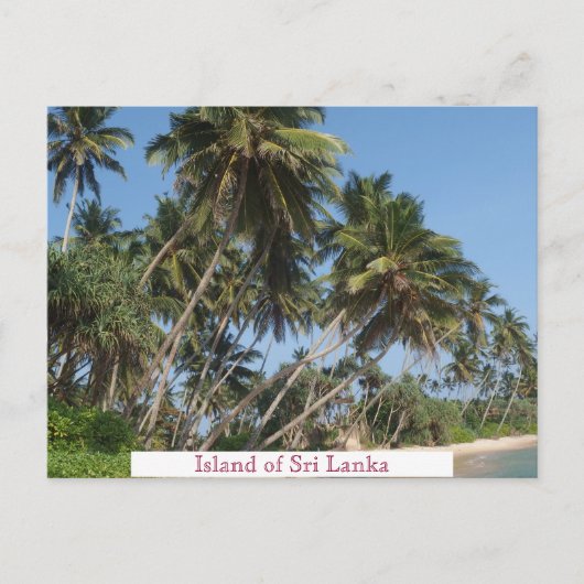 Srilankeiland Vintage Travel Tourism Add Briefkaart (Voorkant)