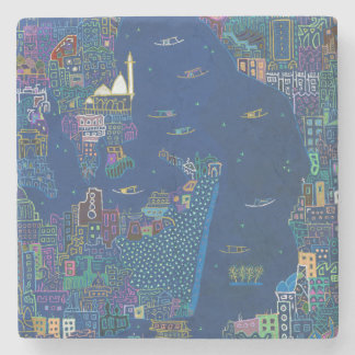 Srinagar Days - Onderzetter van marmer Stone