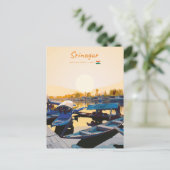 Srinagar, India - Dalmeer Shikara-boten Briefkaart (Staand voorkant)