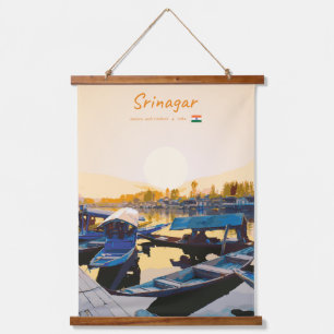 Srinagar, India - Dalmeer Shikara-boten Hangend Wandkleed
