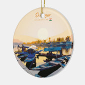 Srinagar, India - Dalmeer Shikara-boten Keramisch Ornament (Links)