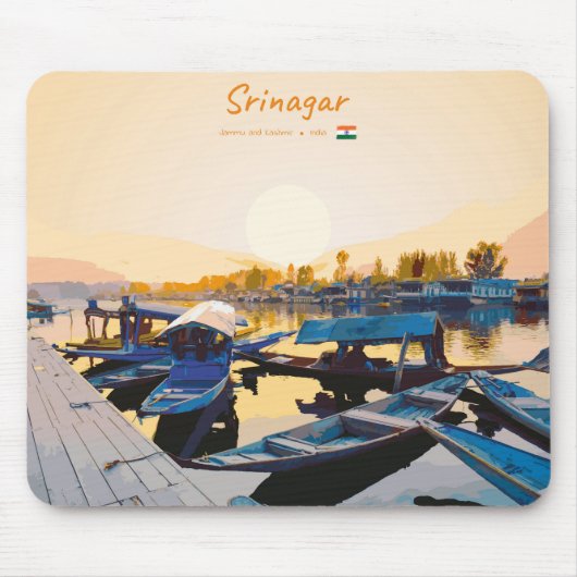 Srinagar, India - Dalmeer Shikara-boten Muismat (Voorkant)