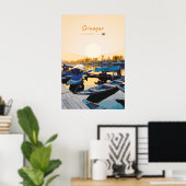Srinagar, India - Dalmeer Shikara-boten Poster (Thuiskantoor)