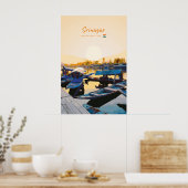 Srinagar, India - Dalmeer Shikara-boten Poster (Keuken)