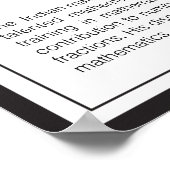 Srinivasa Ramanujan Poster (Hoek)