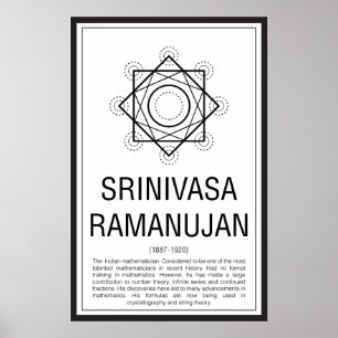 Srinivasa Ramanujan Poster