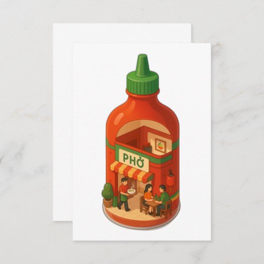 Sriracha Pho Shop Bedankkaart (Voorkant / Achterkant)