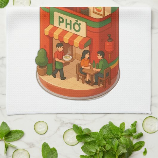 Sriracha Pho Shop Theedoek (Gevouwen)