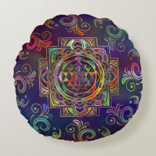 Sriyantra Sri Chakra Rond Kussen