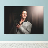 SRK Shahrukh Khan King Of Bollywood Canvas Afdruk (Insitu (Houten vloer))