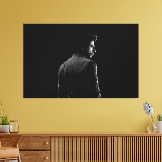 SRK Shahrukh Khan King Of Bollywood Canvas Afdruk (Insitu (Woonkamer))