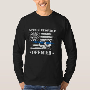 SRO School Resource Officer Politie Papa VS Vlag T-shirt