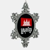 Srok Khmer Tin Sneeuwvlok Ornament (Links)