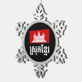 Srok Khmer Tin Sneeuwvlok Ornament (Rechts)