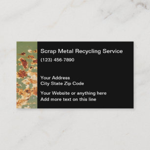 Sroot Metal Recycling Business Card Template Visitekaartje