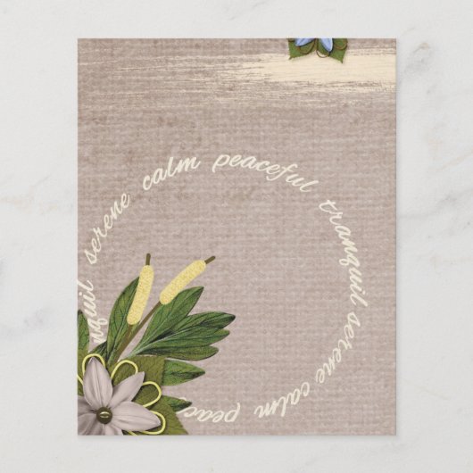 SRPL SERENE CALM PEACEFUL TRANQUIL FLORL LAND S FLYER (Voorkant)