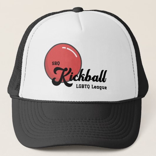 SRQ Kickball Trucker Hat Pet (Voorkant)