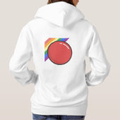SRQ Kickball Women's White Hoodie (Achterkant)