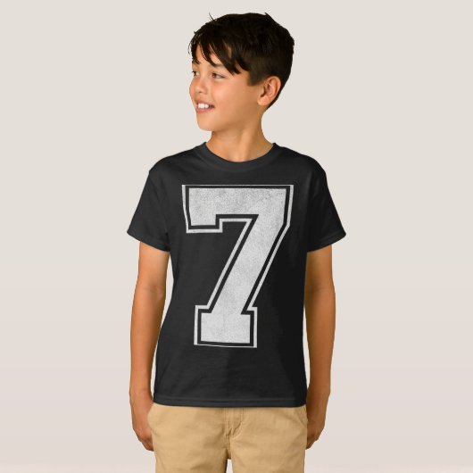 Srts Jersey Number 7 Nge Fan Team Player Birthday  T-shirt (Voorkant volledig)