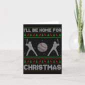 Srty Baseball Player Ugly Christmas Sweaters Xmas  Kaart (Voorkant)