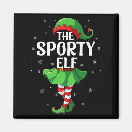 Srty Elf Christmas Girls Women Elf Squad Xmas Fami Magneet (Voorkant)