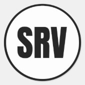 SRV - Stony River Classic Round Sticker (Voorkant)
