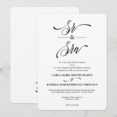 Sry Sra Spaanse bruiloft uitnodiging (Voorkant / Achterkant)