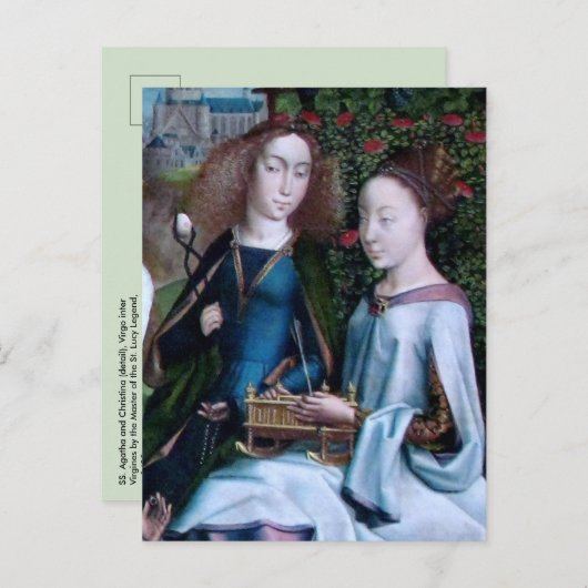 SS. Agatha en Christina (detail; M 070) Briefkaart (Voorkant / Achterkant)