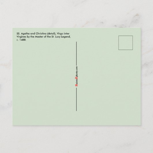 SS. Agatha en Christina (detail; M 070) Briefkaart (Achterkant)