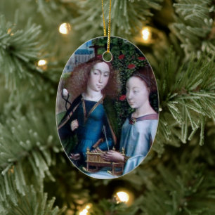 SS. Agatha en Christina (detail; M 070) Keramisch Ornament