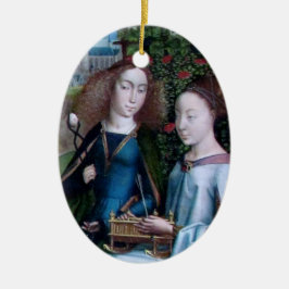 SS. Agatha en Christina (detail; M 070) Keramisch Ornament