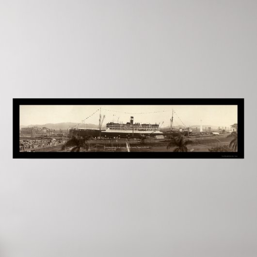 SS Ancon in Panama Foto 1939 Poster (Voorkant)