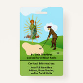 SS. Andrew & Jude met 2 Mannelijke Golfers Badge (Achterkant)