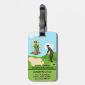 SS. Andrew & Jude met 2 Mannelijke Golfers Badge Bagagelabel (Achterkant verticaal)