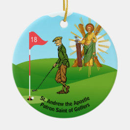 SS. Andrew & Jude met 2 mannelijke golfers Keramisch Ornament