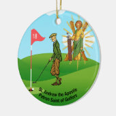 SS. Andrew & Jude met 2 mannelijke golfers Keramisch Ornament (Links)