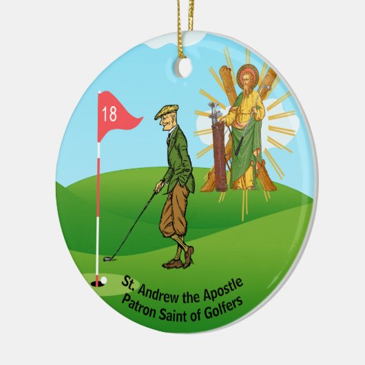 SS. Andrew & Jude met 2 mannelijke golfers Keramisch Ornament (Links)