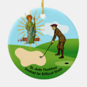 SS. Andrew & Jude met 2 mannelijke golfers Keramisch Ornament (Achterkant)