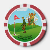 SS. Andrew & Jude met 2 mannelijke golfers Poker Chips (Voorkant)