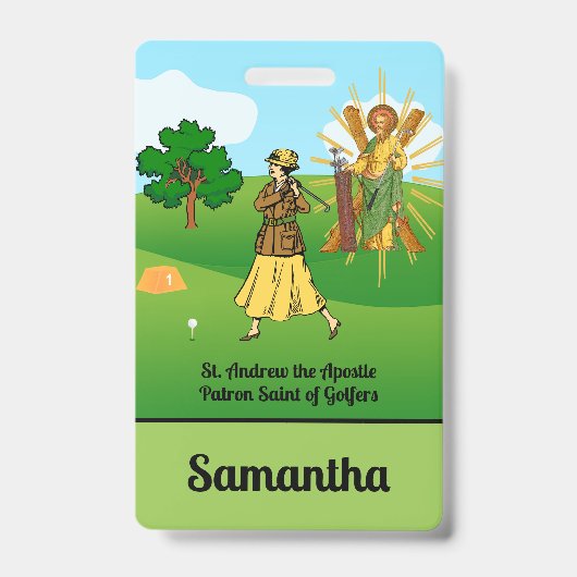 SS. Andrew & Jude met 2 Vrouw Golfers Badge (Voorzijde)