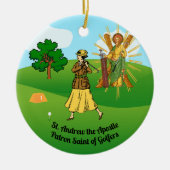 SS. Andrew & Jude met 2 Vrouw Golfers Keramisch Ornament (Voorkant)