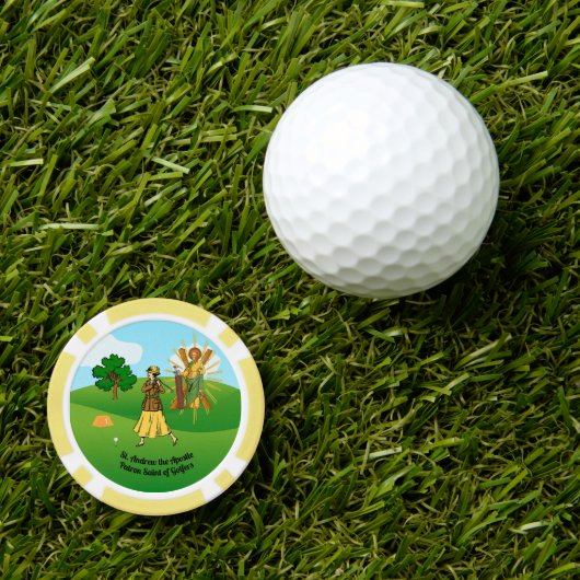 SS. Andrew & Jude met 2 Vrouw Golfers Poker Chips (Golfbal Marker)