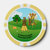 SS. Andrew & Jude met 2 Vrouw Golfers Poker Chips (Voorkant)