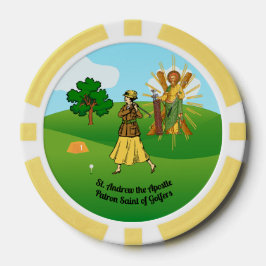 SS. Andrew & Jude met 2 Vrouw Golfers Poker Chips