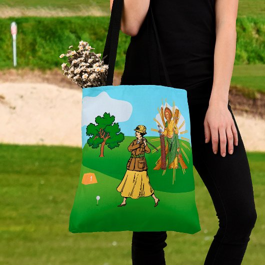 SS. Andrew & Jude met 2 Vrouw Golfers Tote Bag
