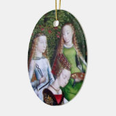 SS. Apollonia en Lucy (met St. Ursula) Keramisch Ornament (Links)