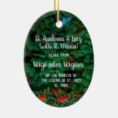 SS. Apollonia en Lucy (met St. Ursula) Keramisch Ornament (Achterkant)