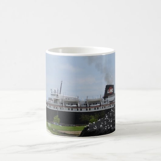 SS Badger Coal Ship in Manitowoc WI Coffee Mok (Center)