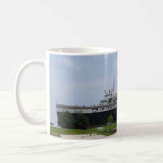 SS Badger Coal Ship in Manitowoc WI Coffee Mok (Links)