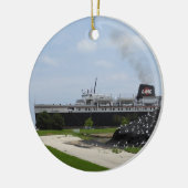 SS Badger Coal Ship Loading in Manitowoc WI Keramisch Ornament (Links)